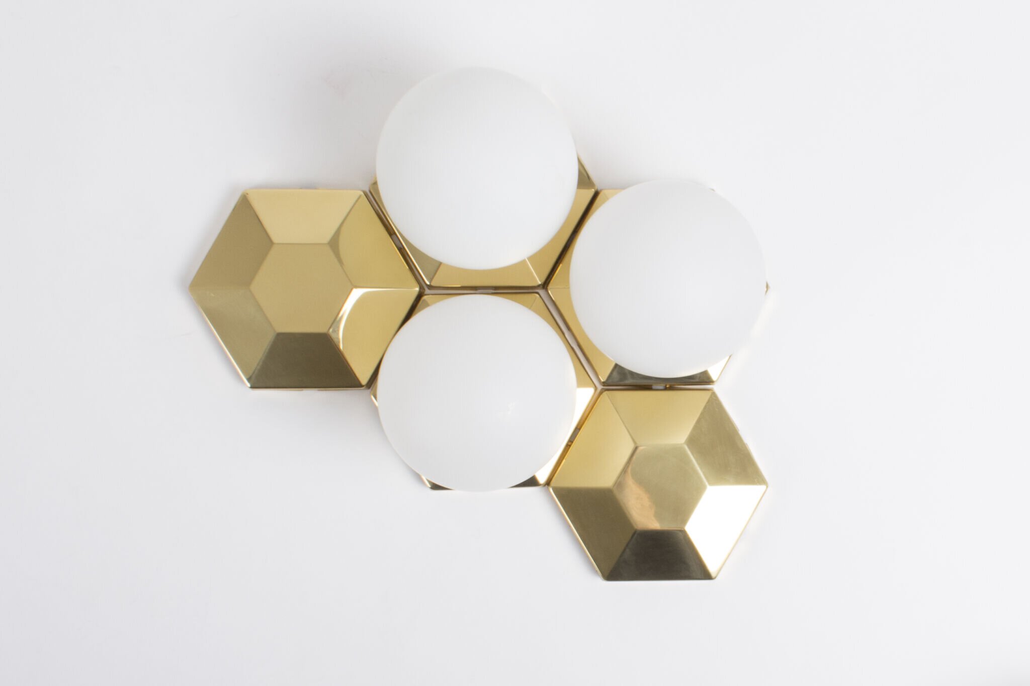 Modular Hexagonal Brass Lamp System11 Rare Object.com