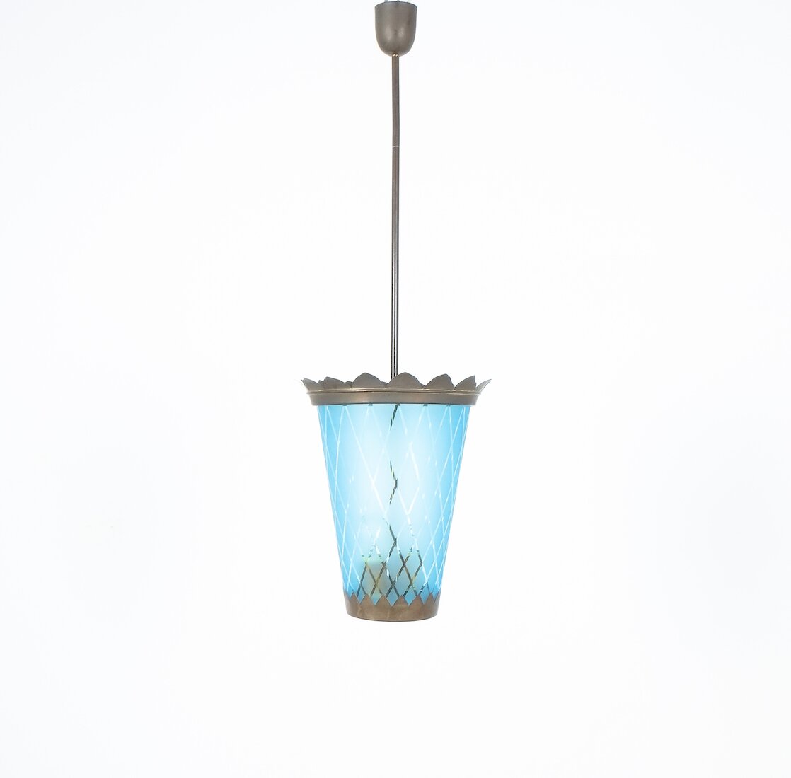 Fontana Arte Lantern Blue Glass 1940 09