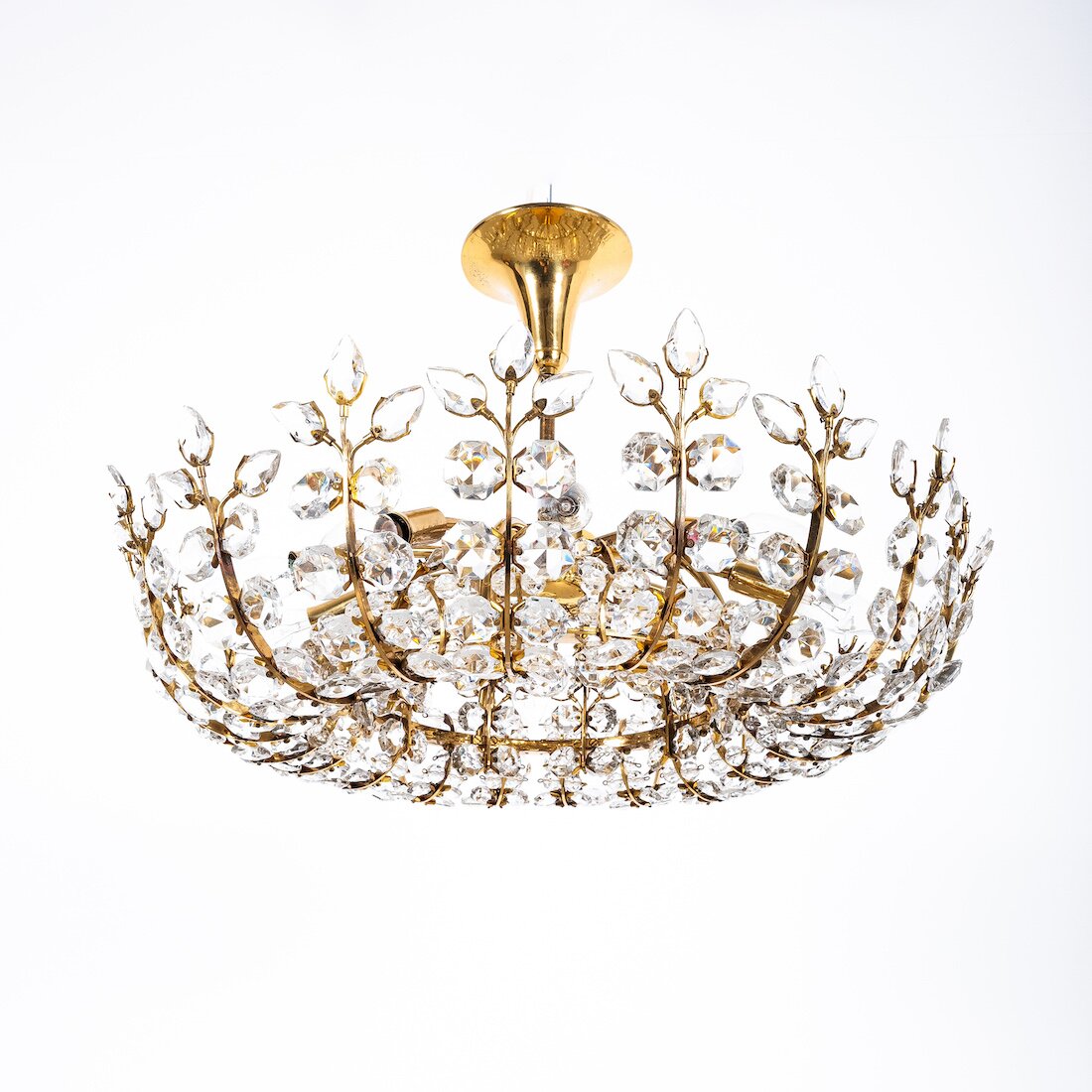 Bakalowits Haerdtl Chandelier Brass Glass 08