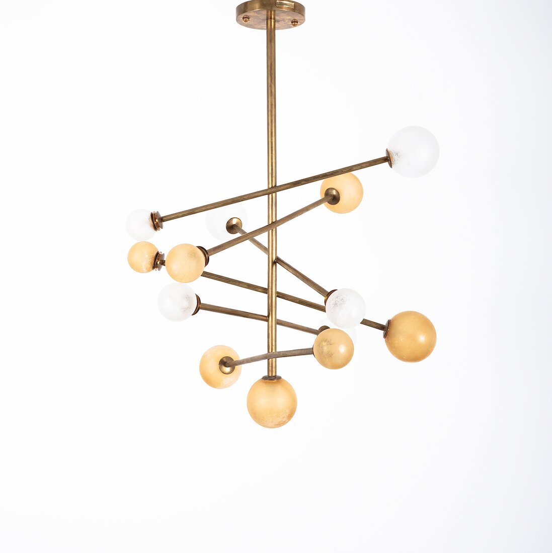 stilnovo Luxury Vintage Brass Atomic Chandelier 01