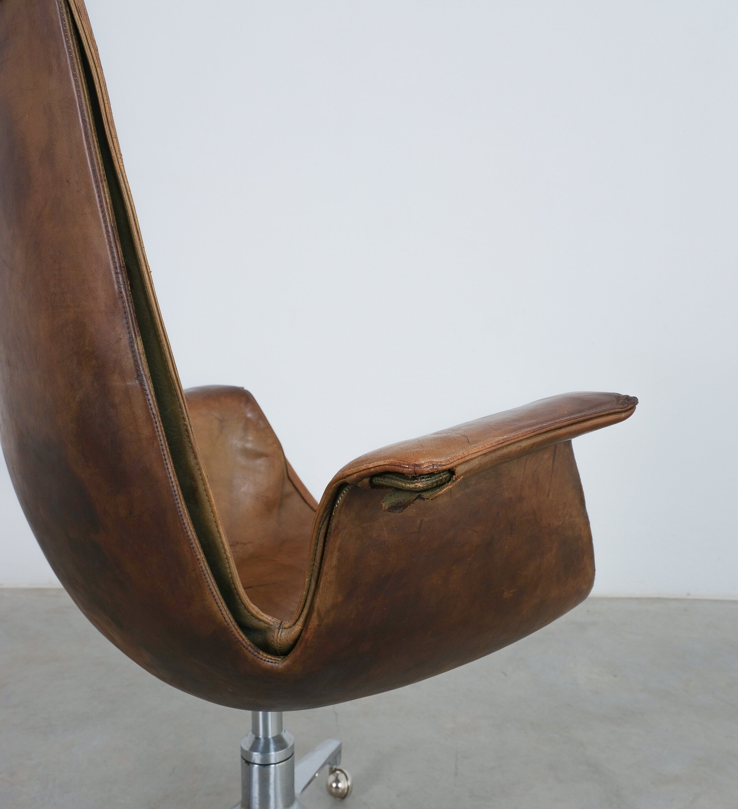 FK 6725 Fabricius and Kastholm, 1964 - Brown Leather High Back