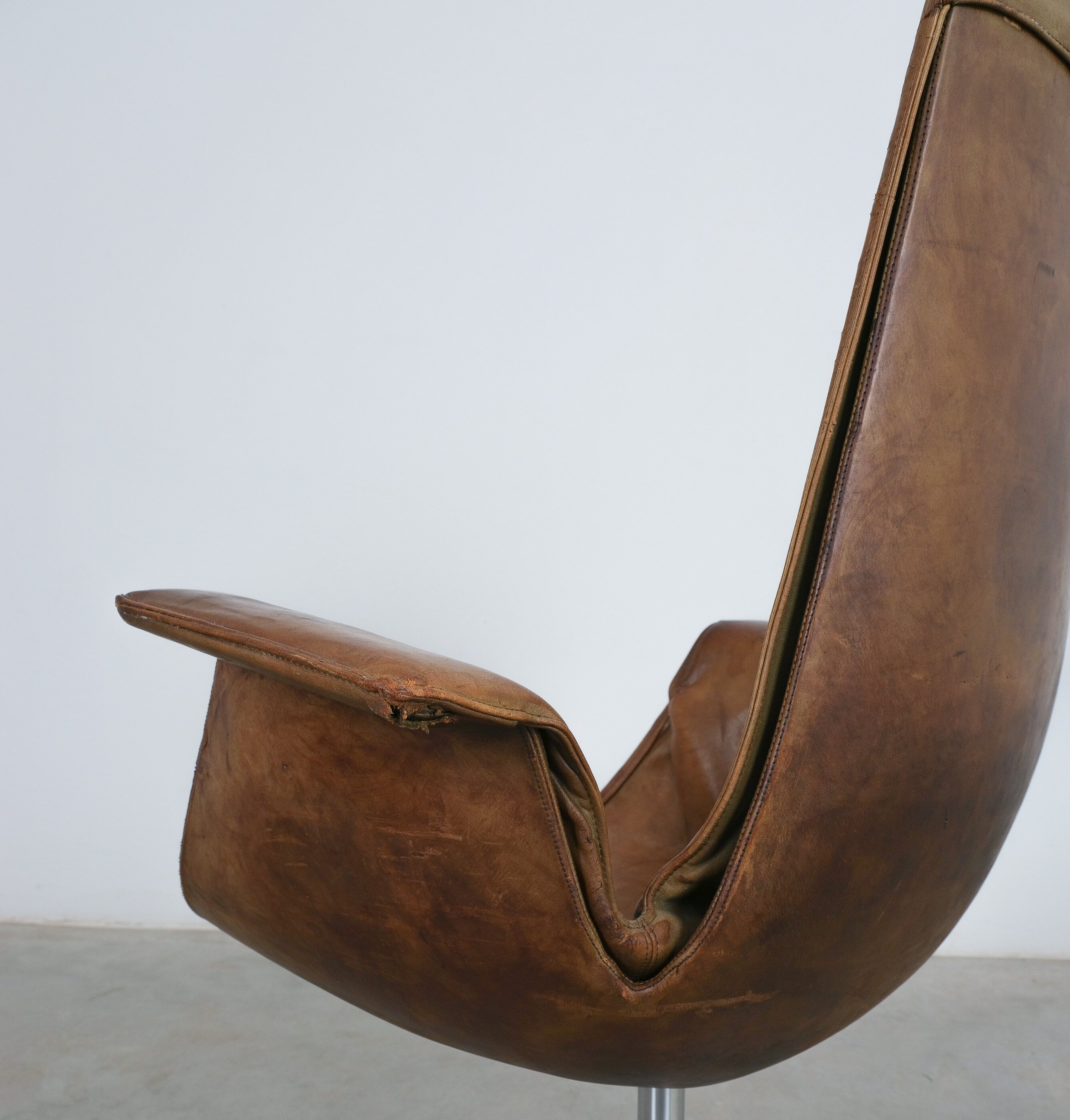 FK 6725 Fabricius and Kastholm, 1964 - Brown Leather High Back