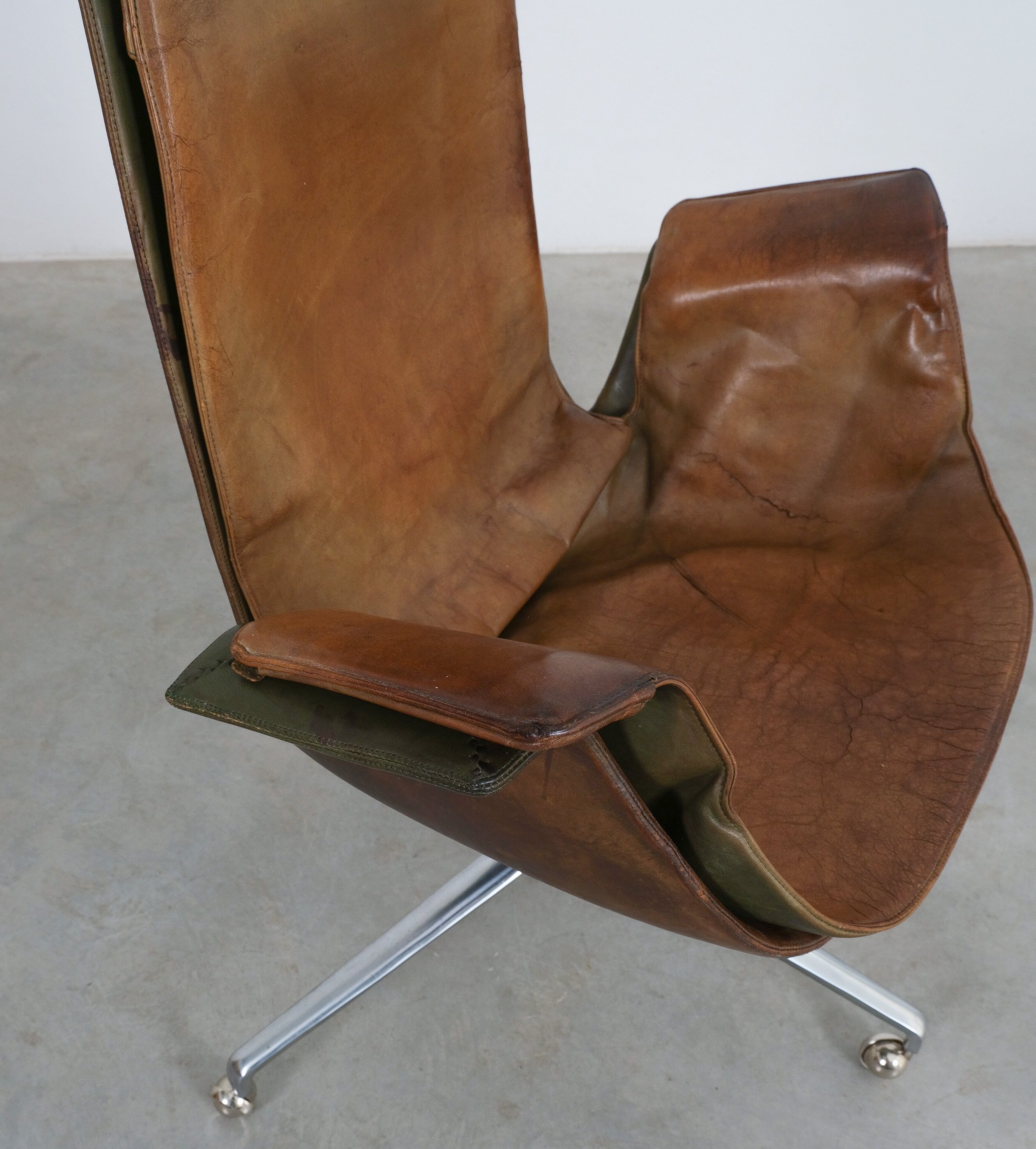 FK 6725 Fabricius and Kastholm, 1964 - Brown Leather High Back