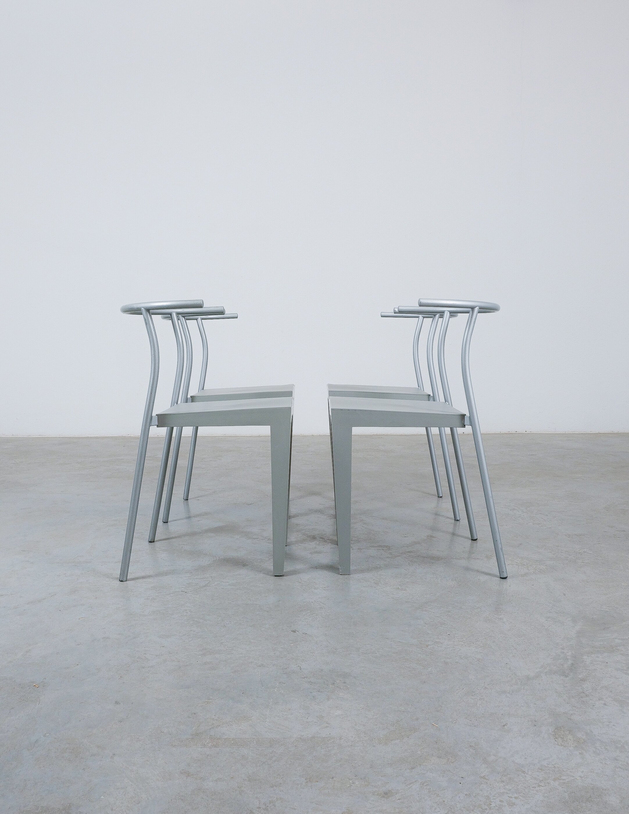 Philippe Starck Kartell Dr. Glob, 1990 - Set of 4 grey chairs