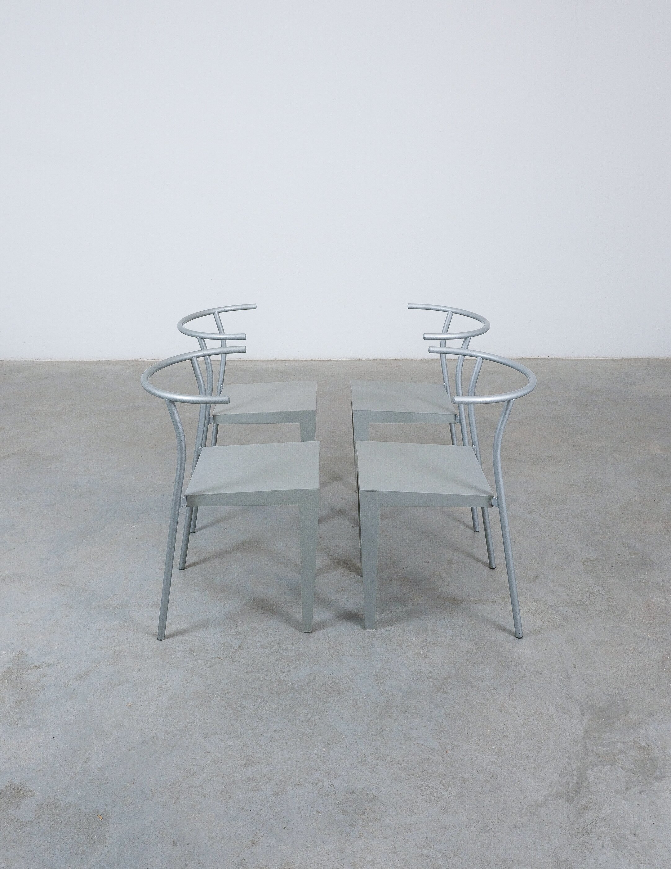 Philippe Starck Kartell Dr. Glob, 1990 - Set of 4 grey chairs
