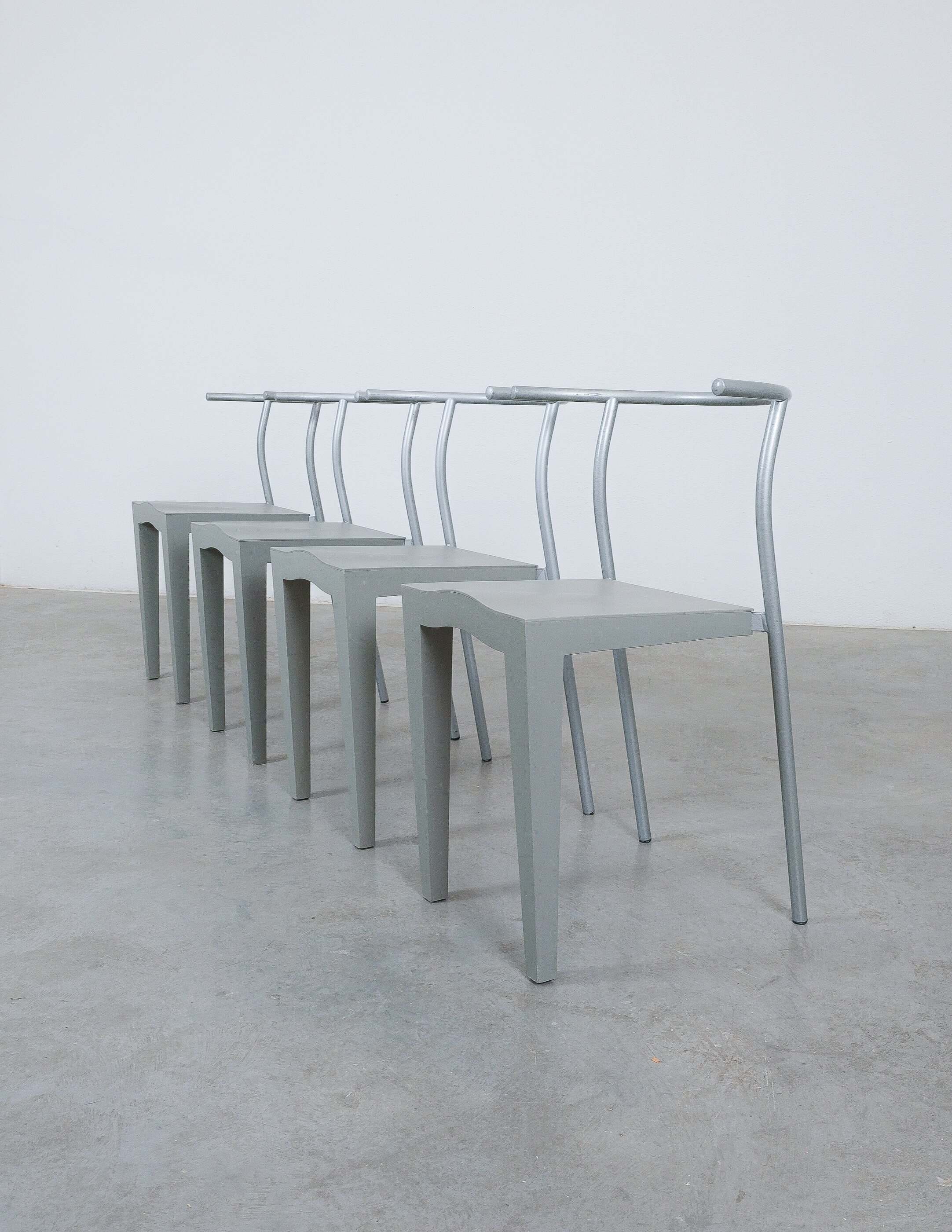 Philippe Starck Kartell Dr. Glob, 1990 - Set of 4 grey chairs