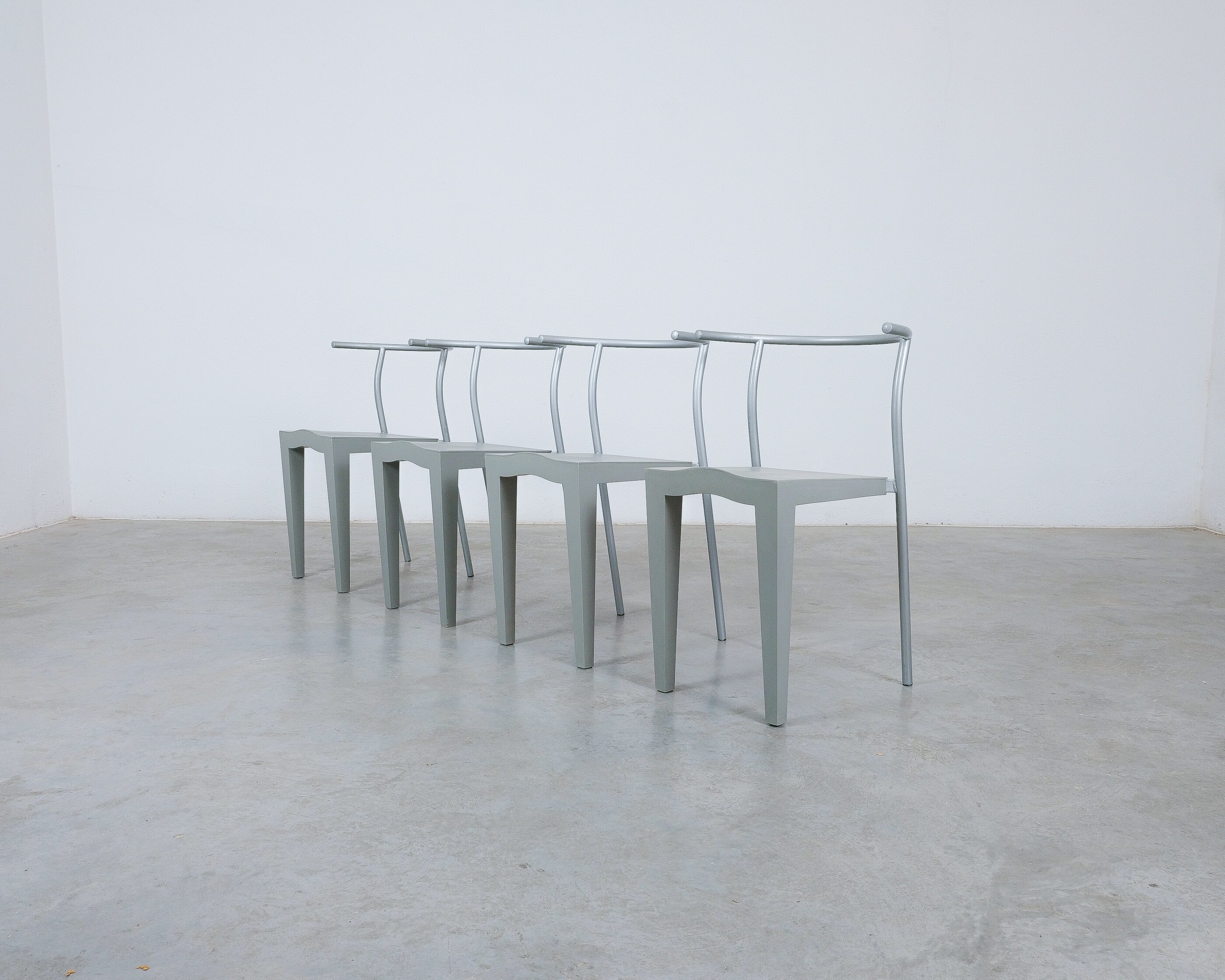 Philippe Starck Kartell Dr. Glob, 1990 - Set of 4 grey chairs