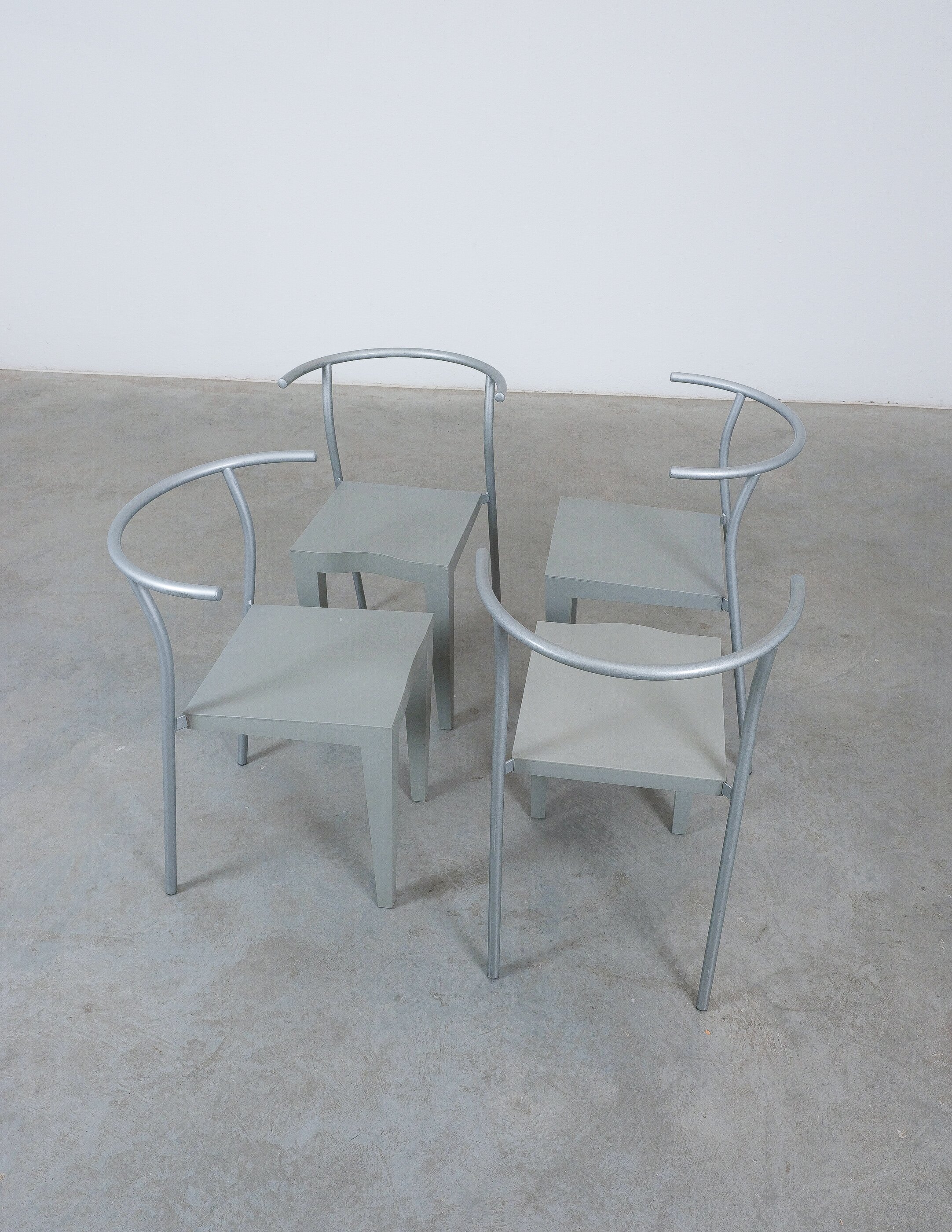Philippe Starck Kartell Dr. Glob, 1990 - Set of 4 grey chairs