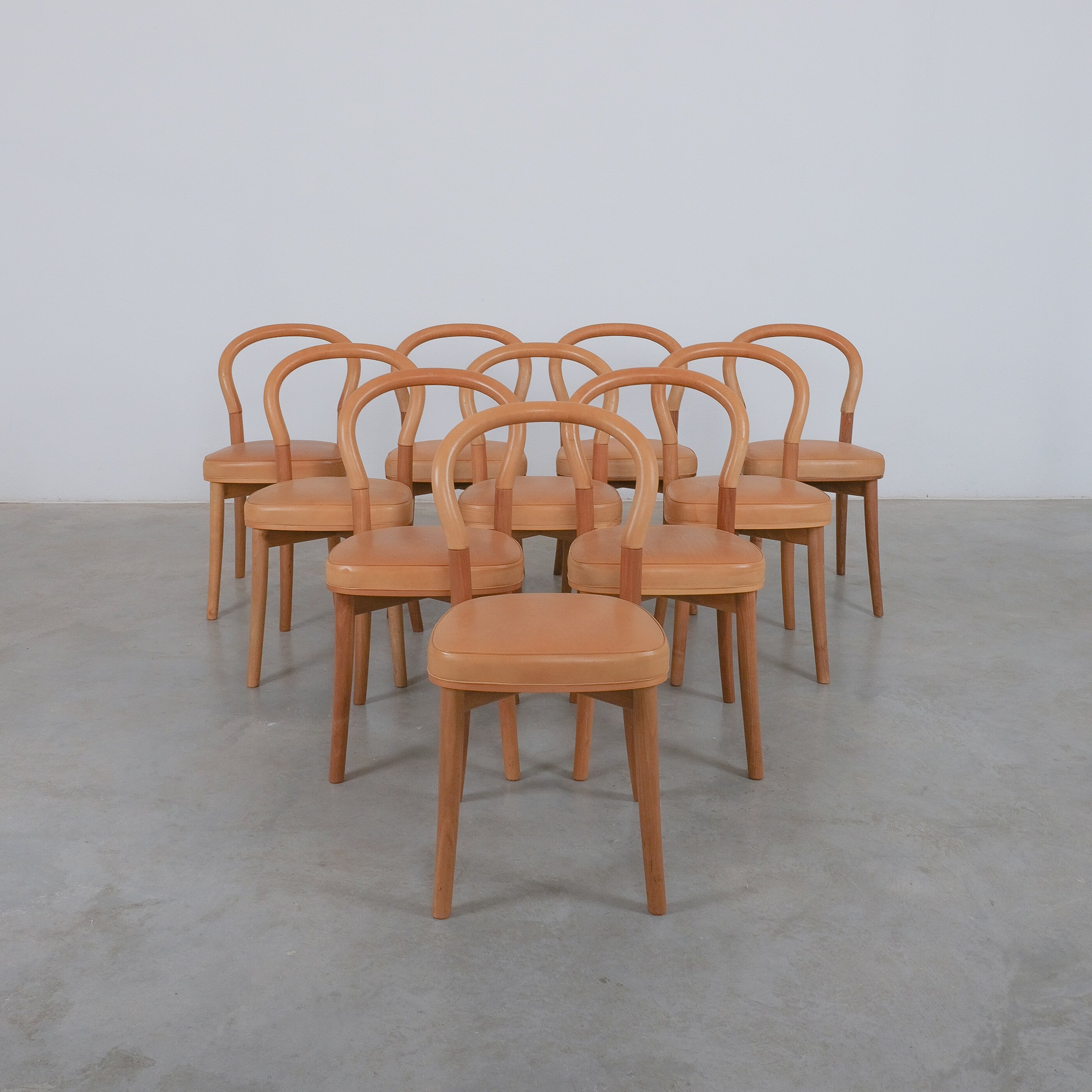 Erik Gunnar Asplund '501 Göteborg' Chairs (10) - Wood, Leather