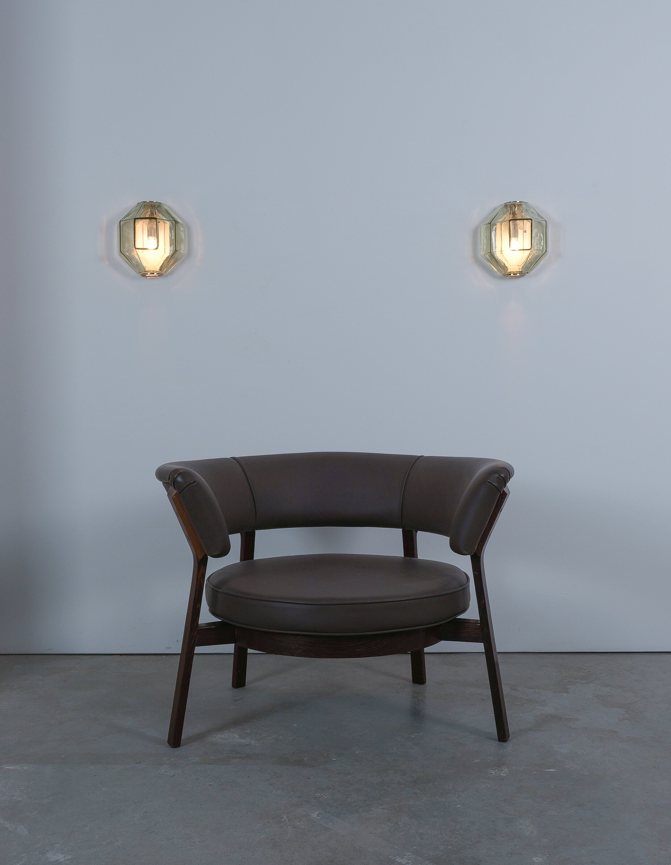 Set of Three Glass Wall Sconces by Vinicio Vianello, 1957