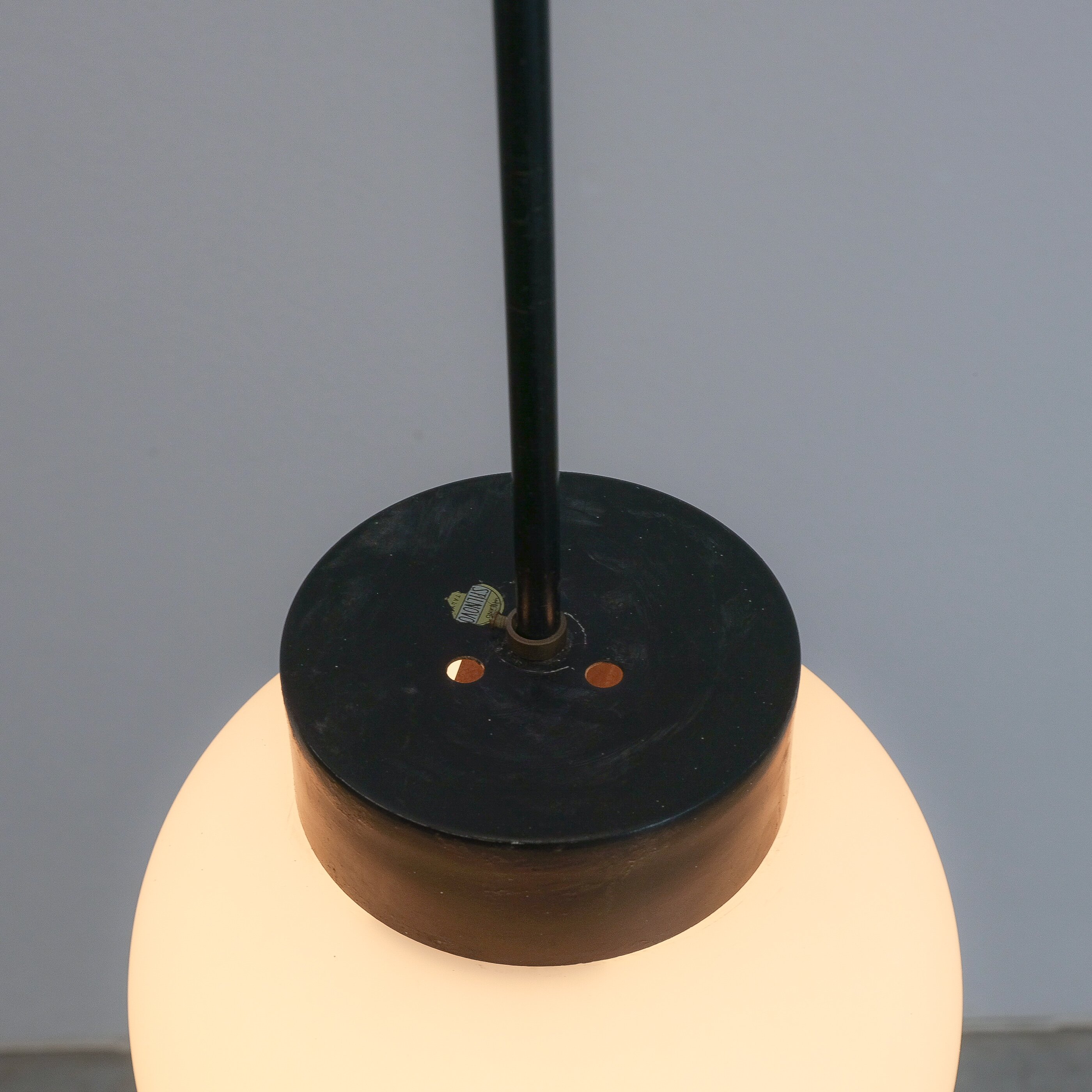 Stilnovo Opal Glass Pendant Lights, 1950