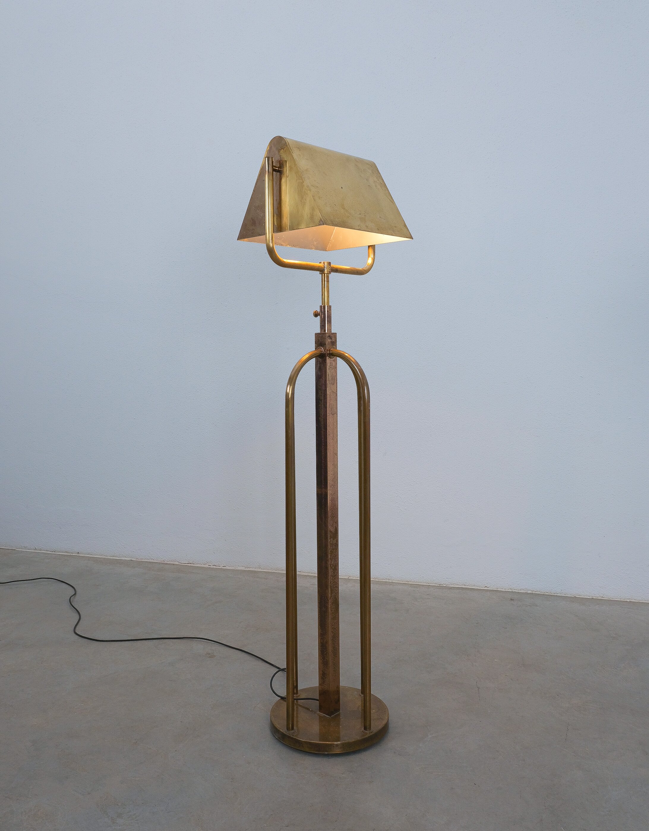 Art Deco Floor Lamp Brass, 1930