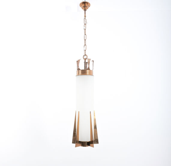 Angelo Lelii Arteluce Brass Glass Lamp 07