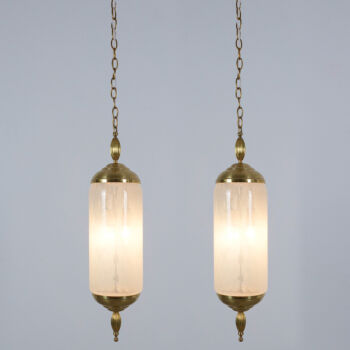 Murano Derive Lantern Iridescent Brass Murano Glass Chandelier 11
