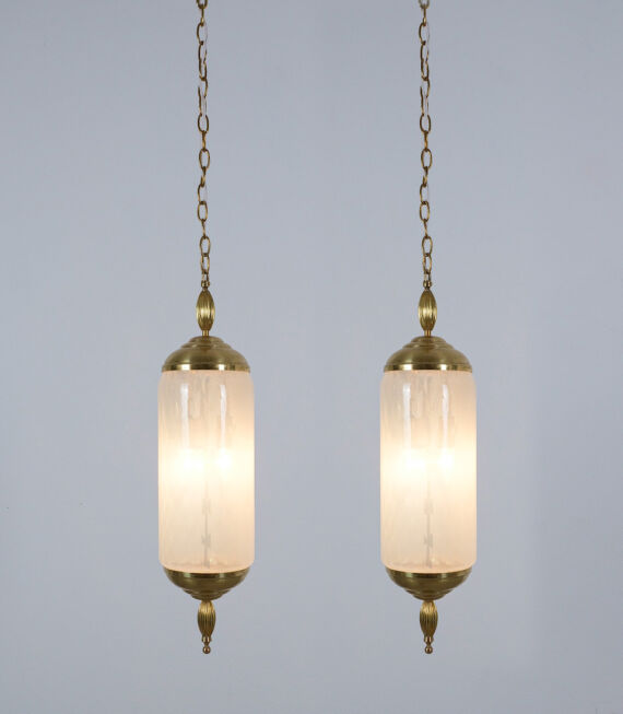 Murano Derive Lantern Iridescent Brass Murano Glass Chandelier 11