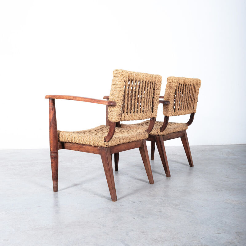 Audoux Minet Rope Wood Chairs 01