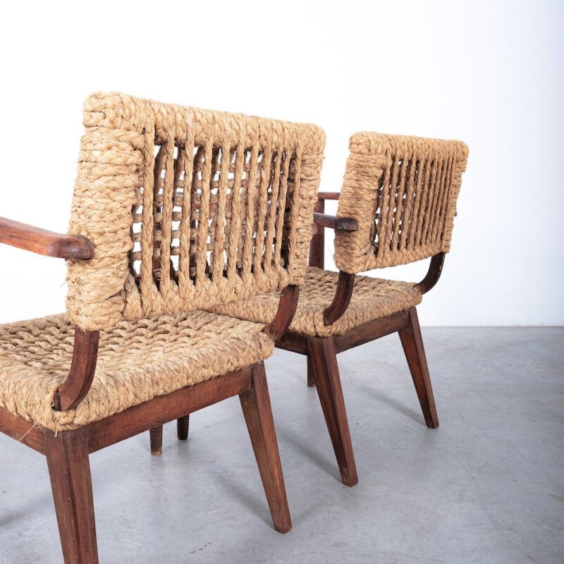Audoux Minet Rope Wood Chairs 02