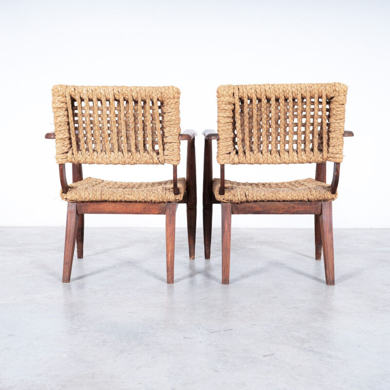 Audoux Minet Rope Wood Chairs 03