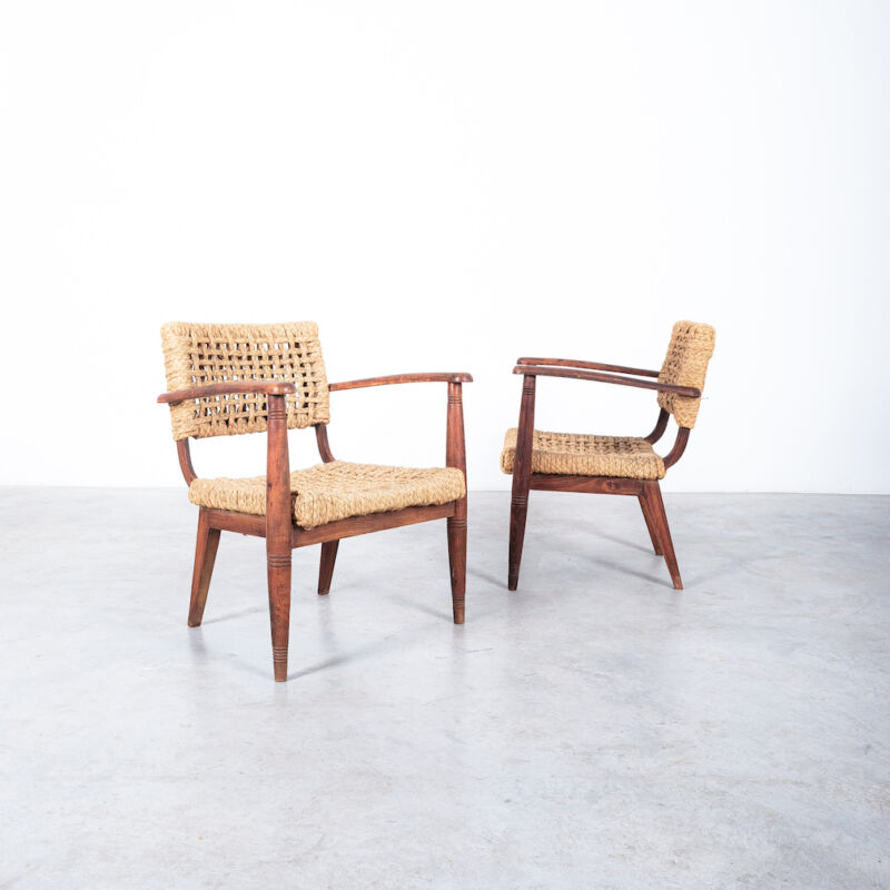 Minet Audoux Rope Wood Chairs 11