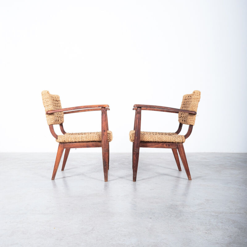 Audoux Minet Rope Wood Chairs 12