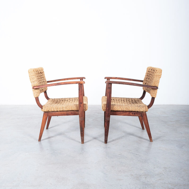 Audoux Minet Rope Wood Chairs 13
