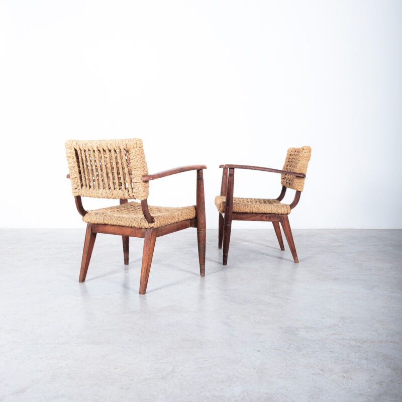 Audoux Minet Rope Wood Chairs 14
