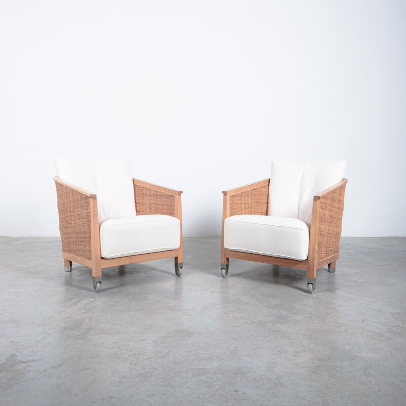 Flexform Cane Rattan Chairs 01