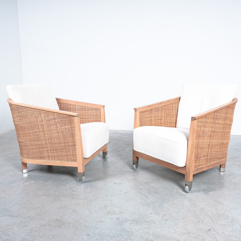 Flexform Cane Rattan Chairs 04