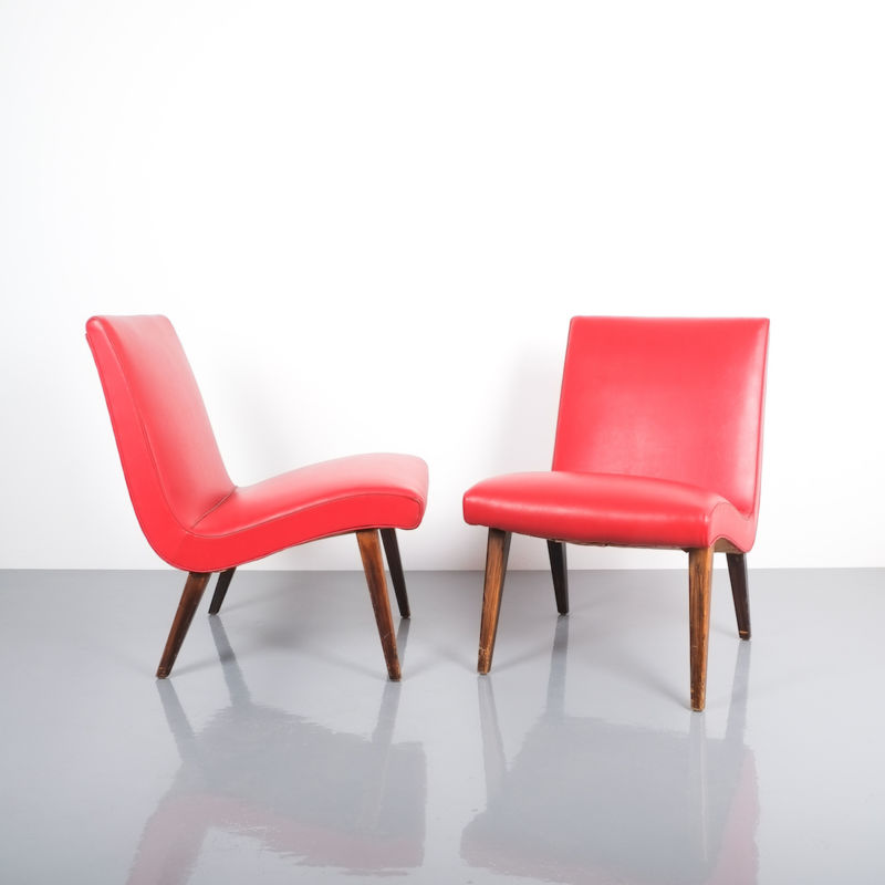 Jens Risom pair vinyl chairs 2 Kopie