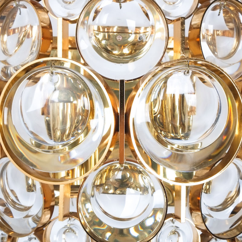 Palwa wall lamps optical glass brass 5 Kopie