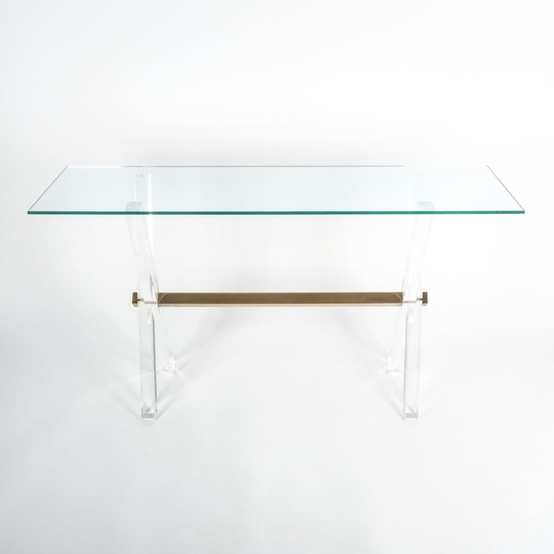 X console table lucite brass_06