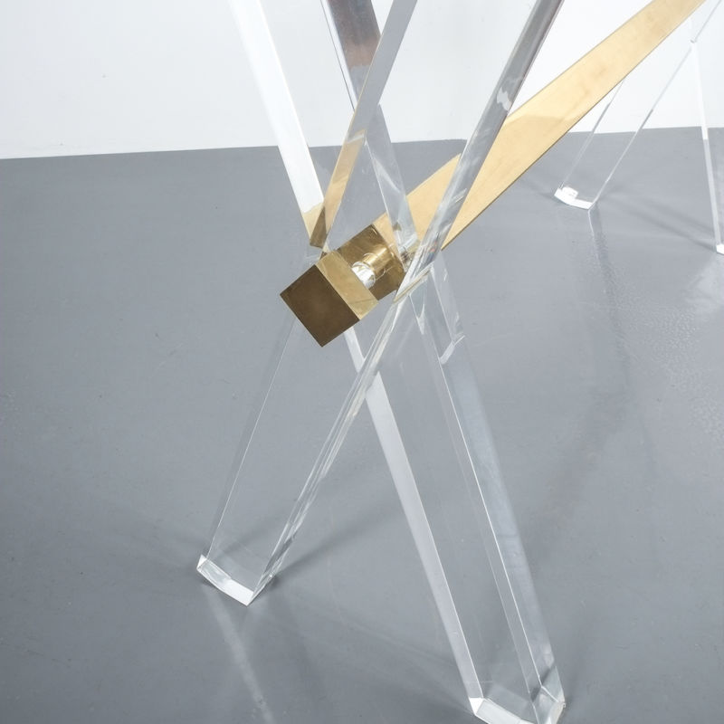X console table lucite brass_07