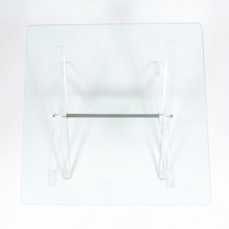 X lucite coffee table 6
