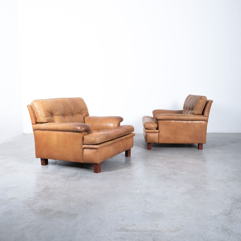Arne Norell Merkur Chairs Leather Brown 11