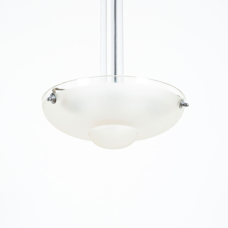 Art Deco Etched Glass Pendnt Lamp 01