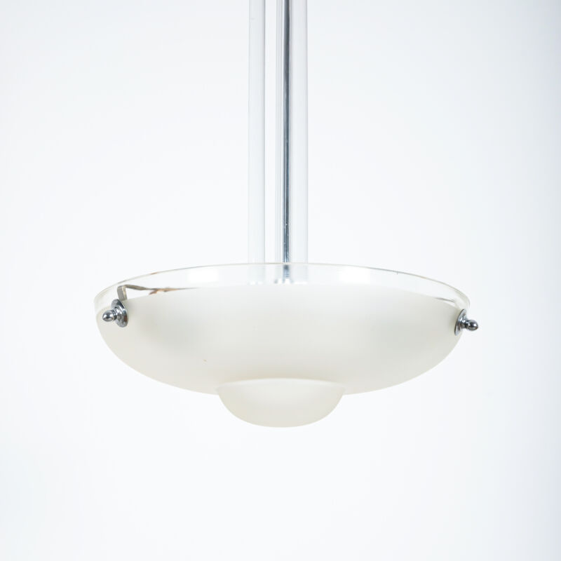 Art Deco Etched Glass Pendnt Lamp 03