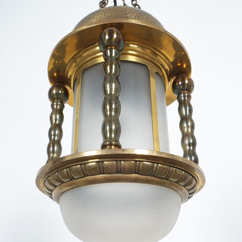Art Nouveau Brass Pendant 07