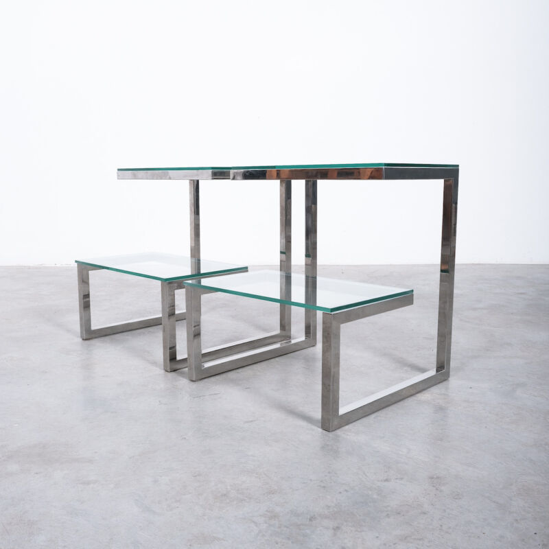 Belgo Chrome Side Tables Glass 13