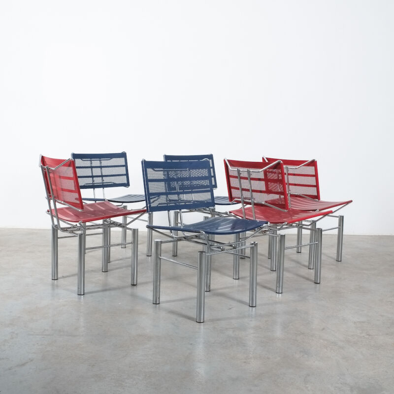 Bitsch 8600 Chairs Blue Red Metal 11