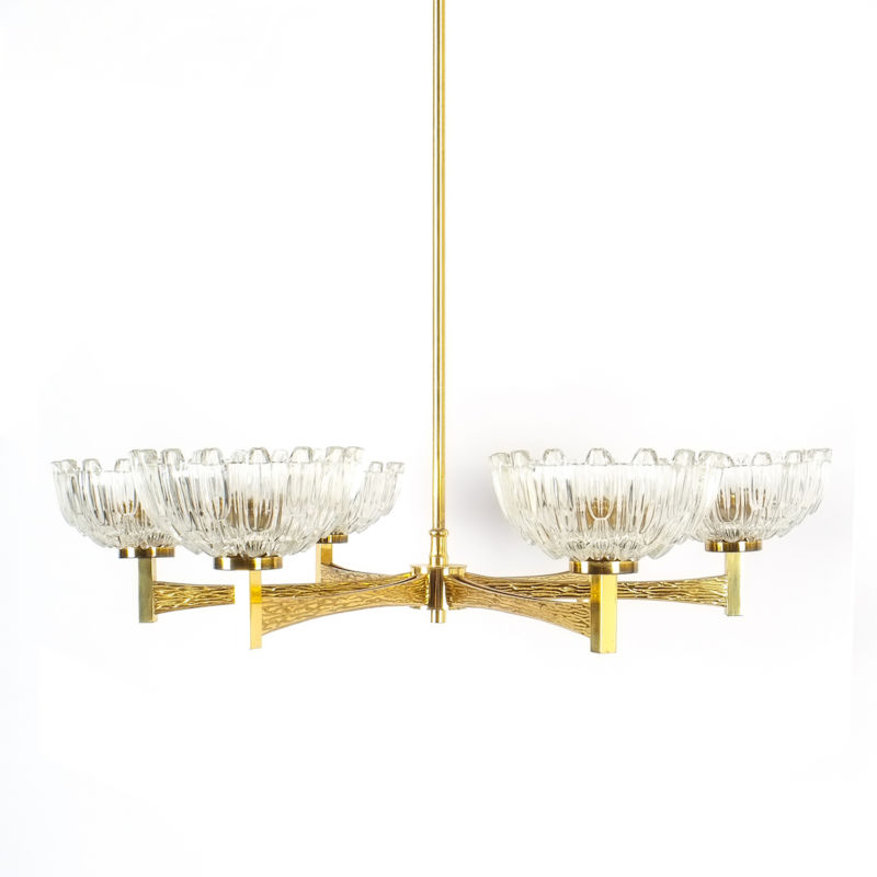 hans agne jakobsson brass glass chandelier 1950 10 Kopie