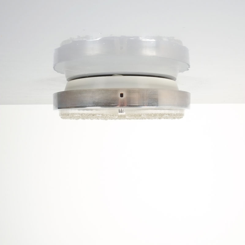 italian flush ceiling lamp chrome glass 6 Kopie