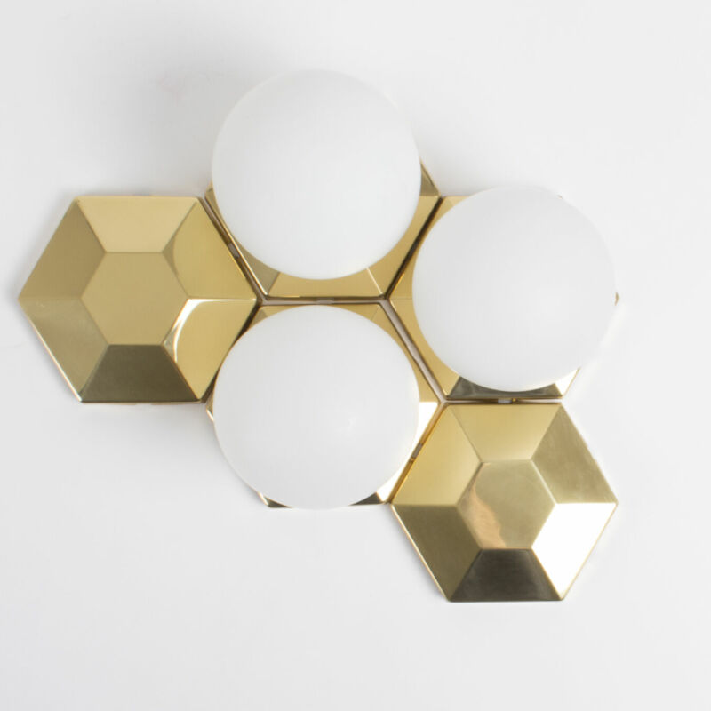 Modular Hexagonal Brass Lamp System11 Rare Object.com