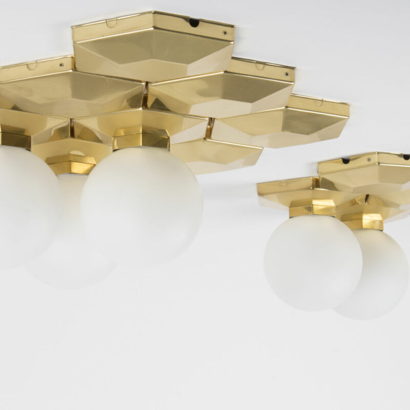Modular Hexagonal Brass Lamp System4 Rare Object.com