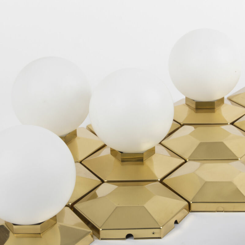 Modular Hexagonal Brass Lamp System6 Rare Object.com