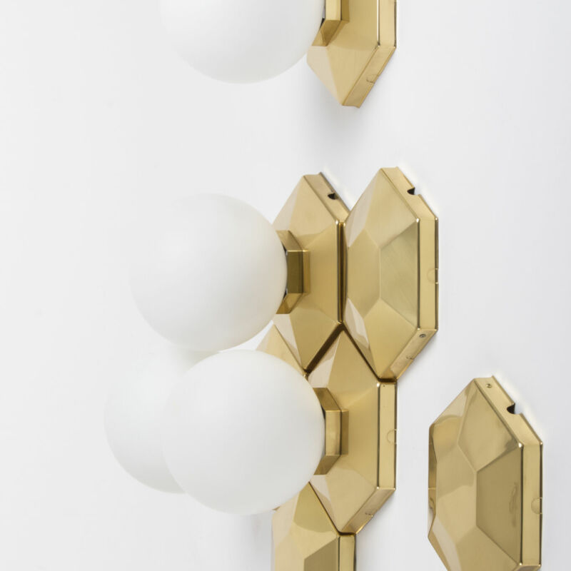 Modular Hexagonal Brass Lamp System8 Rare Object.com