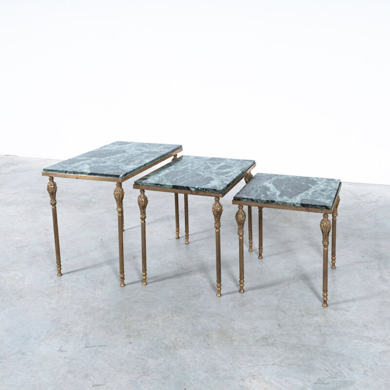 Nest Tables Brass Marble 07