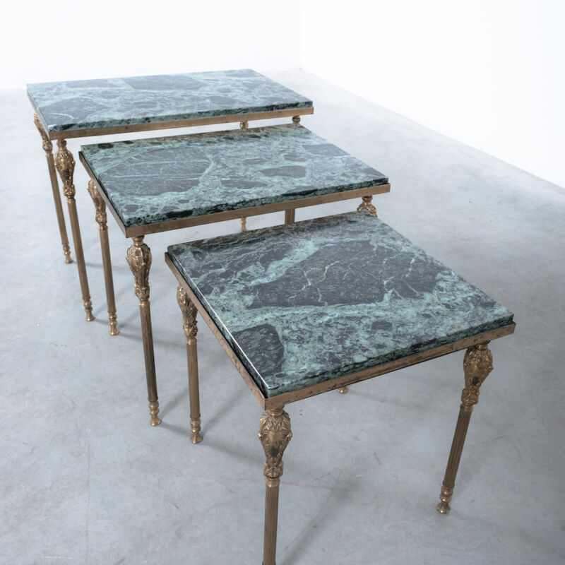 Nest Tables Brass Marble 09