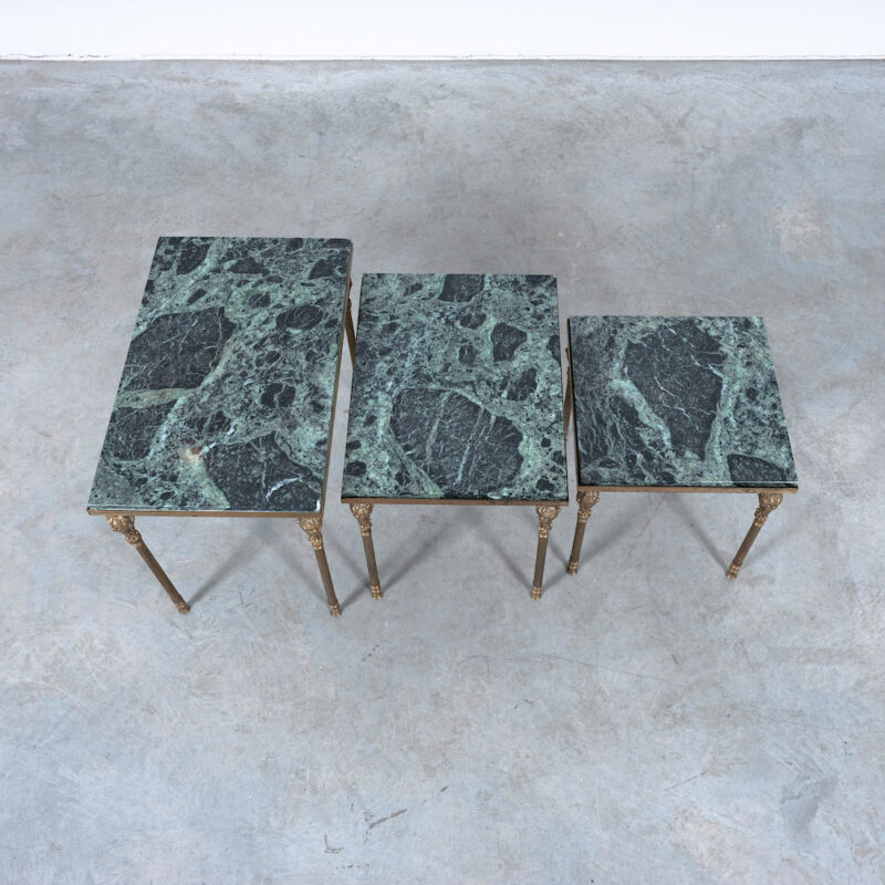 Nest Tables Brass Marble 10