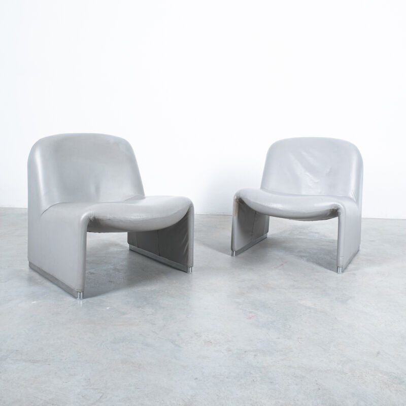 Piretti Alky Chairs Grey Leather 02