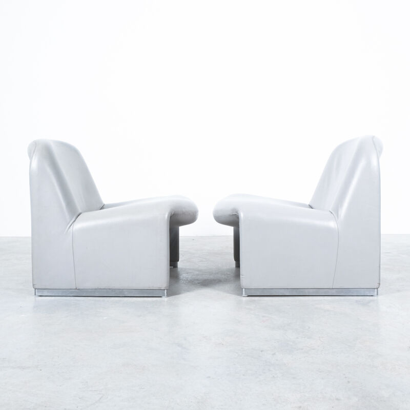 Piretti Alky Chairs Grey Leather 04